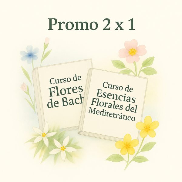 2 Cursos: Curso Flores del Mediterráneo + Curso Flores de Bach